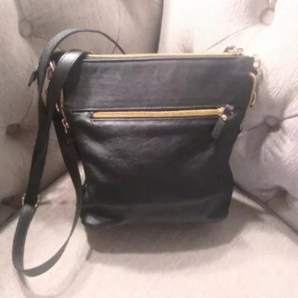 Genuine Leather Valentina Italia Crossbody Purse. - Picture 2 of 7
